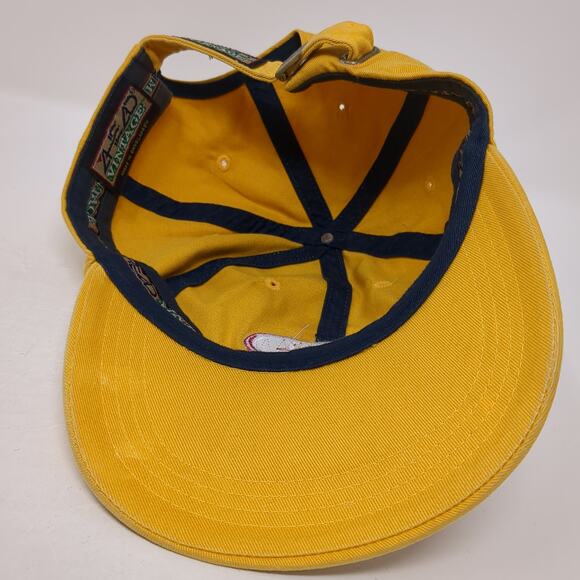 Maui Hawaii Slideback Hat Yellow One Size Vent Holes Ahead Vintage - Picture 7 of 9